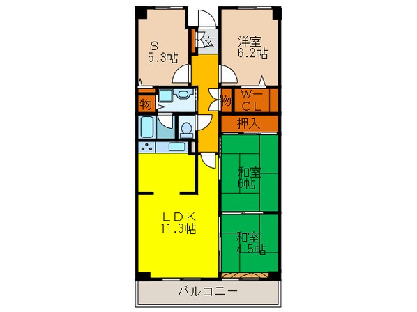 千里中央パークヒルズE棟(506)の物件間取画像